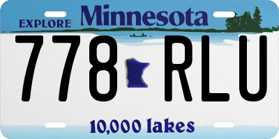 MN license plate 778RLU