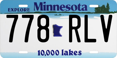 MN license plate 778RLV
