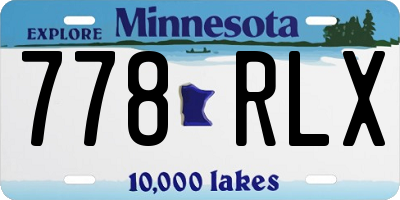 MN license plate 778RLX
