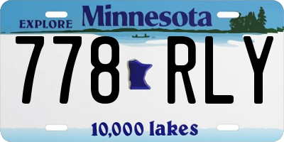 MN license plate 778RLY