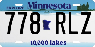 MN license plate 778RLZ