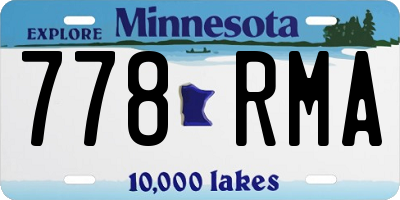 MN license plate 778RMA