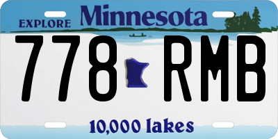 MN license plate 778RMB