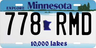MN license plate 778RMD