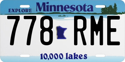 MN license plate 778RME