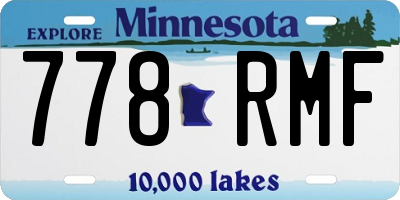 MN license plate 778RMF