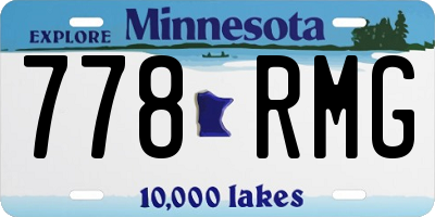 MN license plate 778RMG