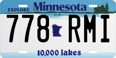 MN license plate 778RMI
