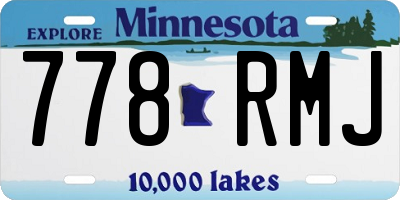 MN license plate 778RMJ