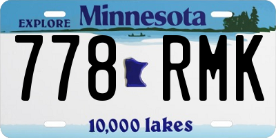 MN license plate 778RMK