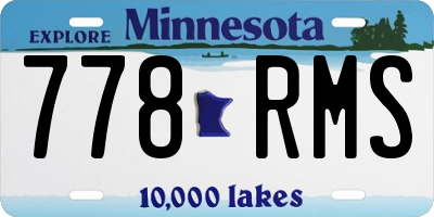 MN license plate 778RMS