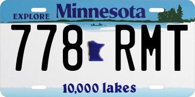 MN license plate 778RMT