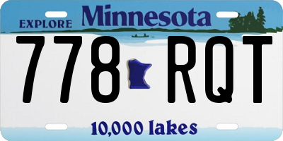 MN license plate 778RQT