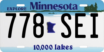 MN license plate 778SEI