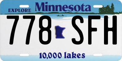 MN license plate 778SFH