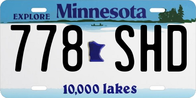 MN license plate 778SHD