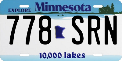 MN license plate 778SRN
