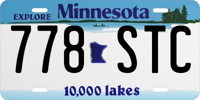 MN license plate 778STC