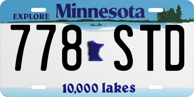 MN license plate 778STD