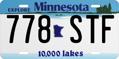 MN license plate 778STF