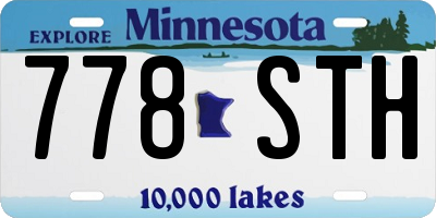 MN license plate 778STH