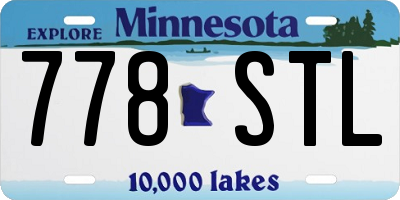 MN license plate 778STL