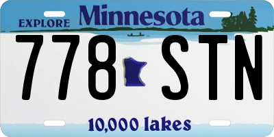 MN license plate 778STN