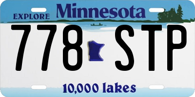MN license plate 778STP