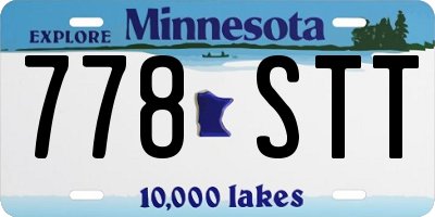MN license plate 778STT