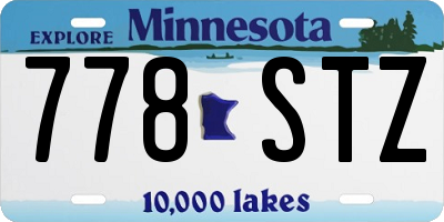 MN license plate 778STZ