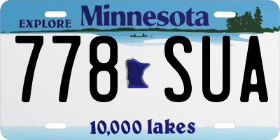 MN license plate 778SUA