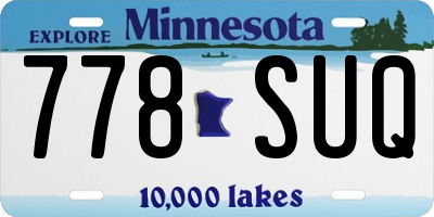 MN license plate 778SUQ