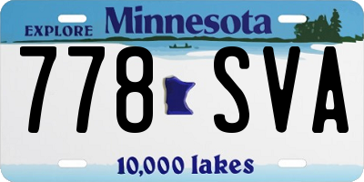 MN license plate 778SVA