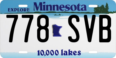MN license plate 778SVB