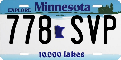 MN license plate 778SVP