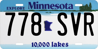 MN license plate 778SVR