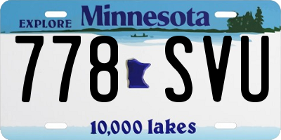 MN license plate 778SVU