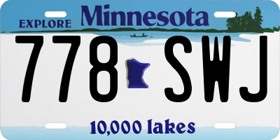 MN license plate 778SWJ