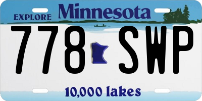 MN license plate 778SWP