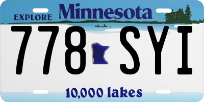 MN license plate 778SYI