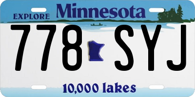 MN license plate 778SYJ
