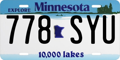 MN license plate 778SYU