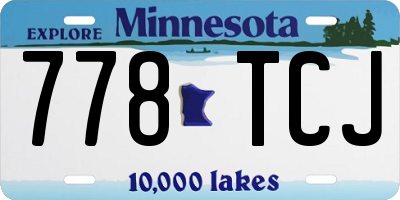 MN license plate 778TCJ