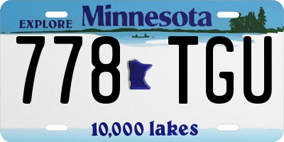 MN license plate 778TGU