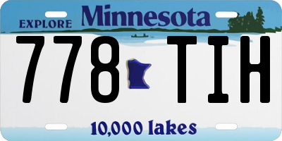 MN license plate 778TIH