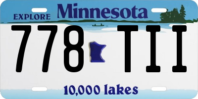 MN license plate 778TII