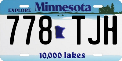 MN license plate 778TJH