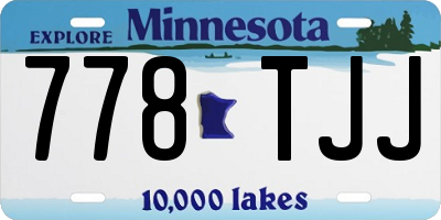 MN license plate 778TJJ
