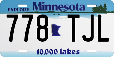 MN license plate 778TJL