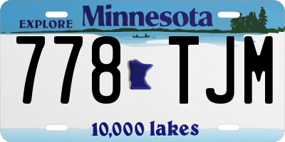 MN license plate 778TJM